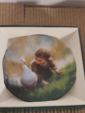Donald Zolan  "Just Ducky" miniature collector plate Pemberton & Oakes